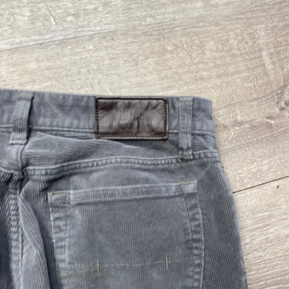Polo Ralph Lauren Corduroy Pants Mens 30/30 Grey Straight Leg Stretch Casual